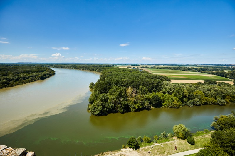 Mündung der March in die Donau
