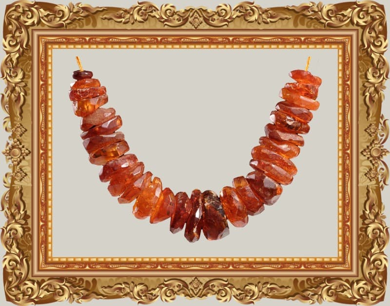 Exhibit: amber bead necklace